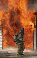 blazing fire